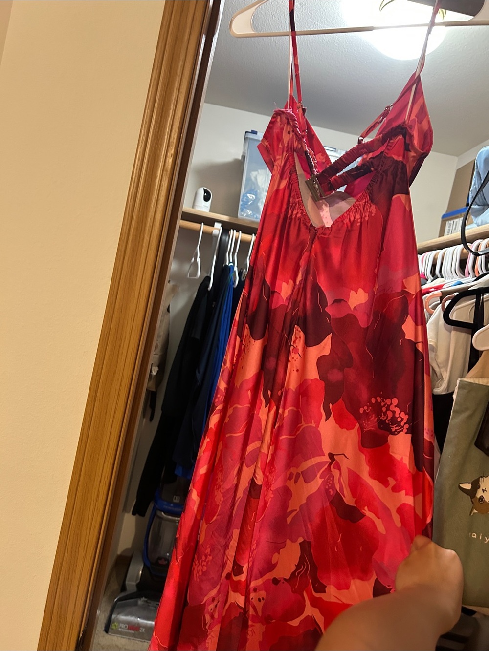 Hello Molly Pink & Fuchsia Floral Print Maxi Slip Dress - Picture 12 of 13